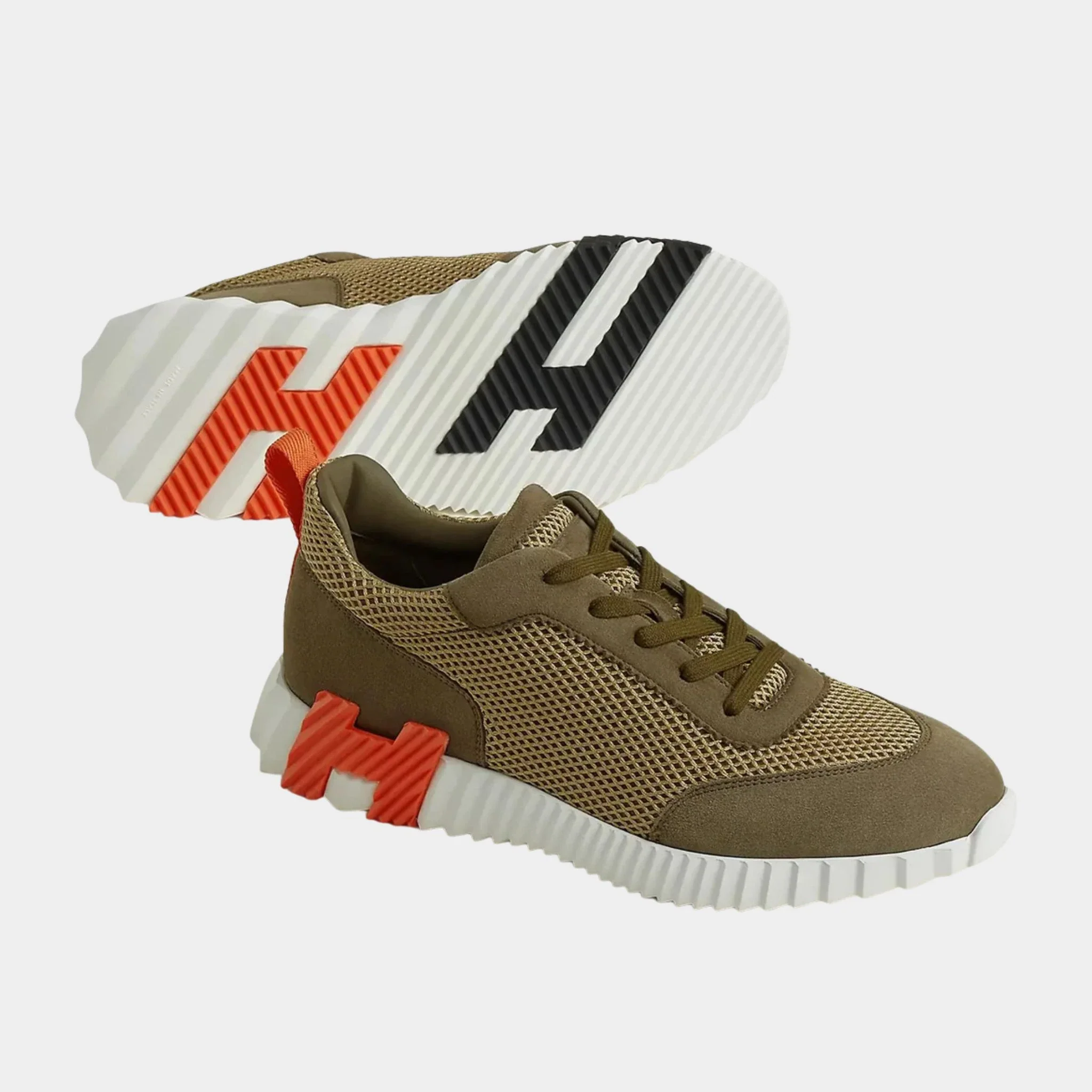 Bouncing Sneakers Graphic Mesh Suede Men - Image 14