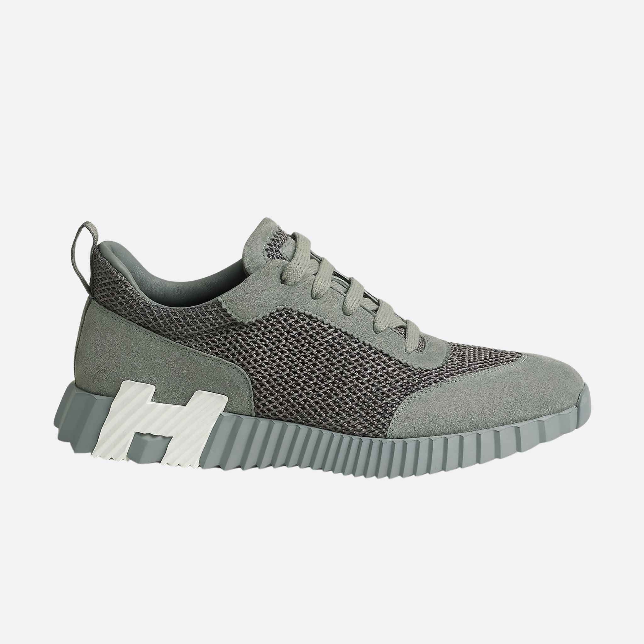 Bouncing Sneakers Graphic Mesh Suede Men - Image 8