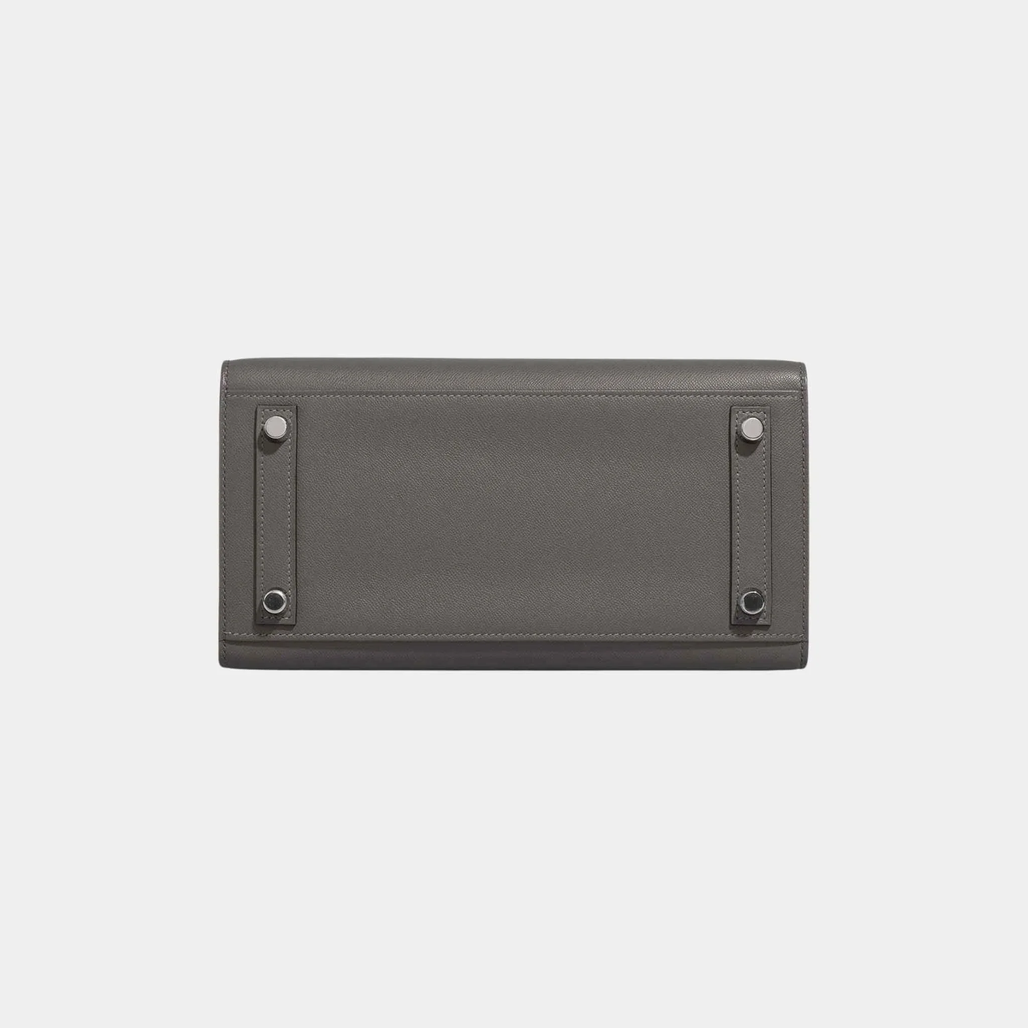 Birkin 25 Madame Sellier Gris Meyer PHW - Image 4