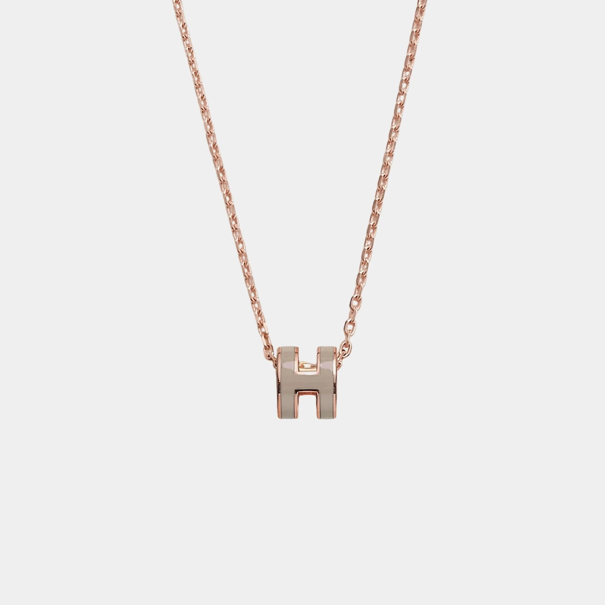 Mini Pop H Pendant Rose Gold Plated - Image 3