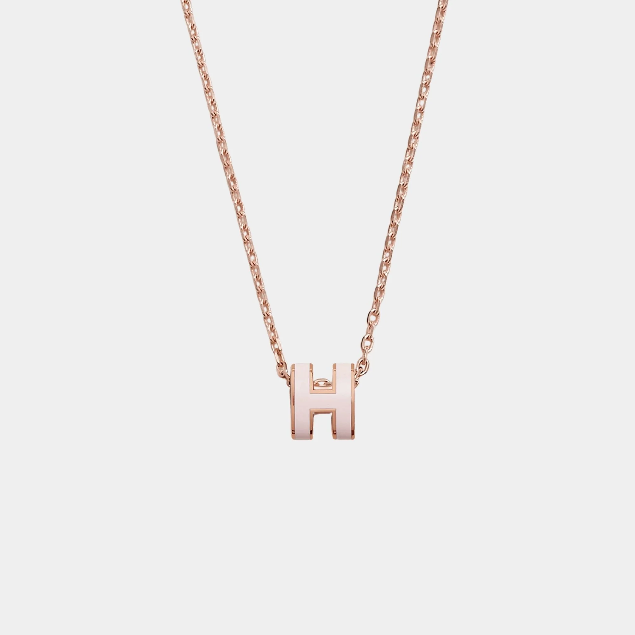 Mini Pop H Pendant Rose Gold Plated - Image 4